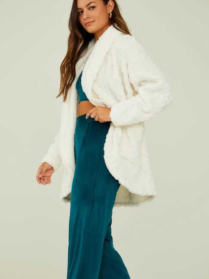 Alena Cable Fur Cardigan Bone Women Altar039d State Sleep Lounge