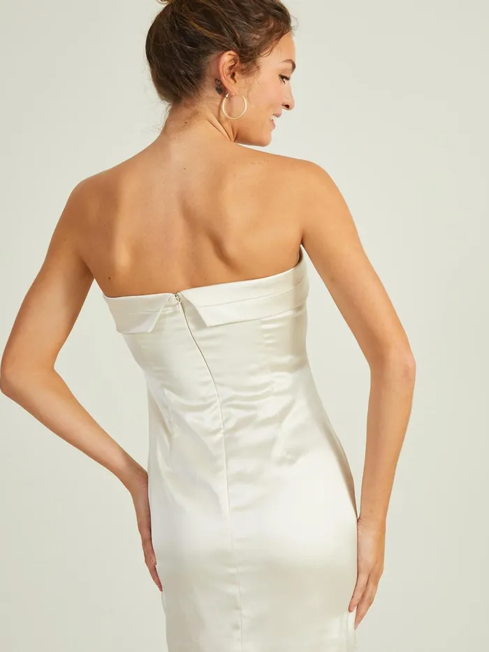 Annalise Satin Mini Dress Champagne Women Altar039d State Casual