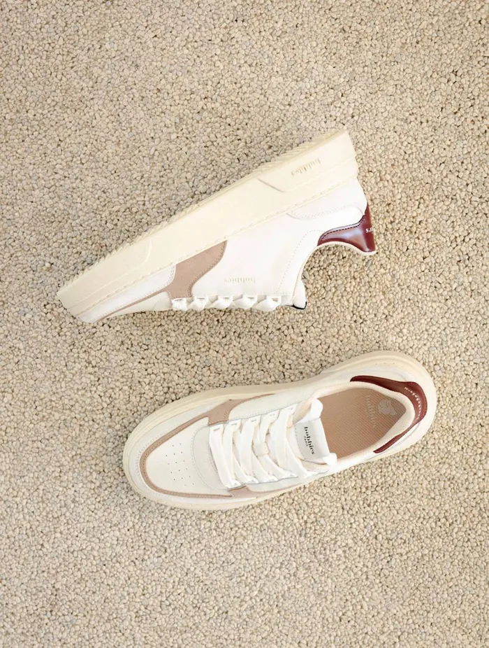 Avalon Off White and Morello Women Bobbies Sneakers