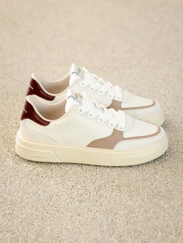 Avalon Off White and Morello Women Bobbies Sneakers