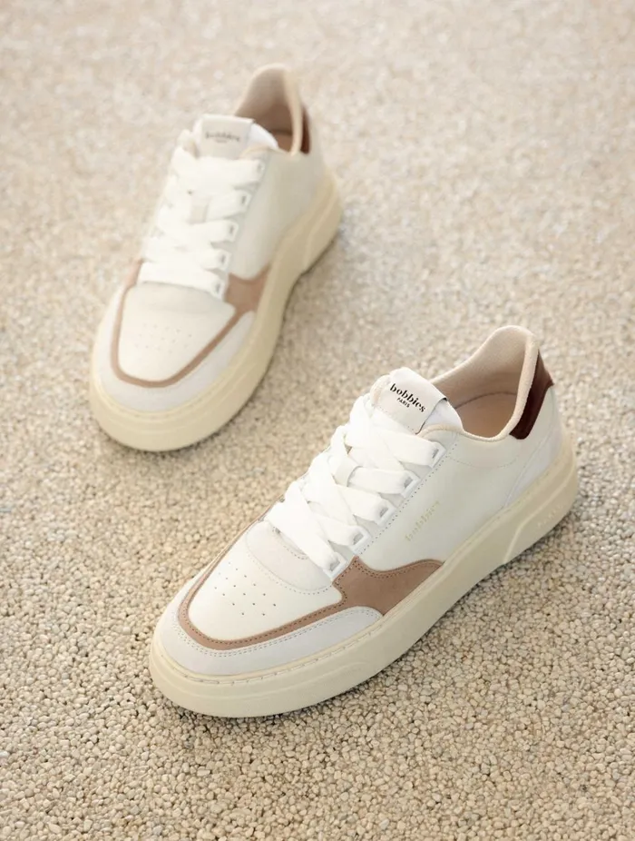 Avalon Off White and Morello Women Bobbies Sneakers