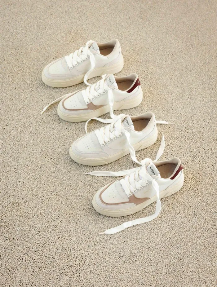 Avalon Off White and Morello Women Bobbies Sneakers