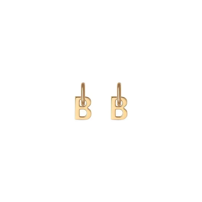 B Chain Xs Earrings In Gold Women Balenciaga Jewelry