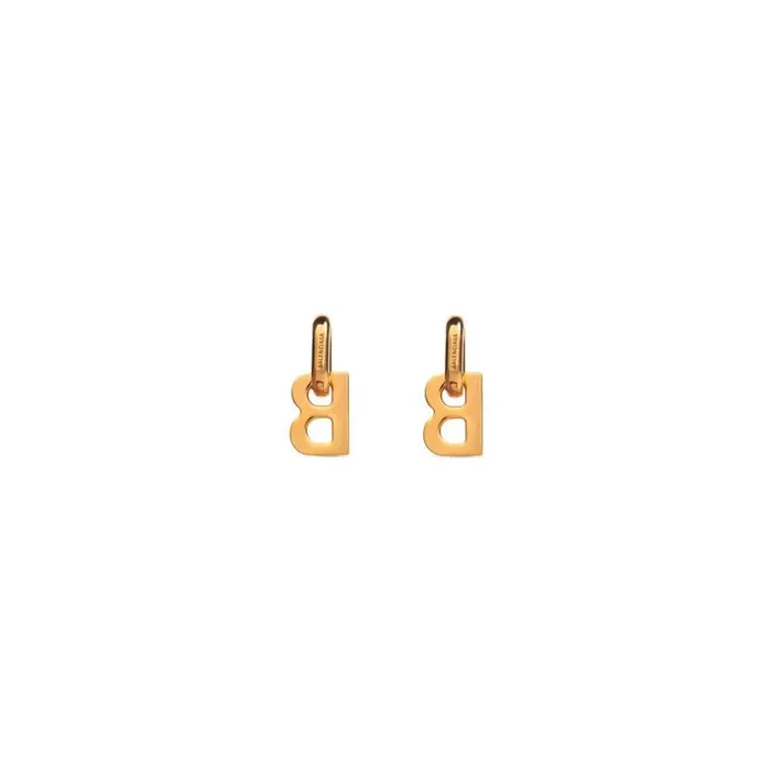 B Chain Xs Earrings In Gold Women Balenciaga Jewelry