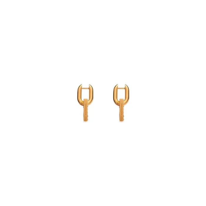 B Chain Xs Earrings In Gold Women Balenciaga Jewelry
