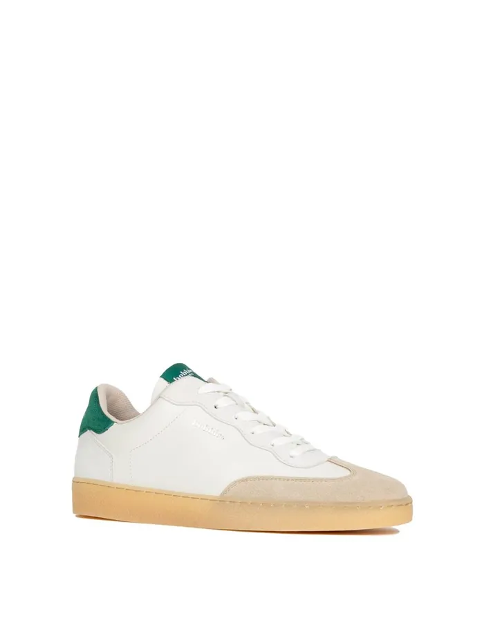 Bahia Off White and Imperial Green Women Bobbies Sneakers
