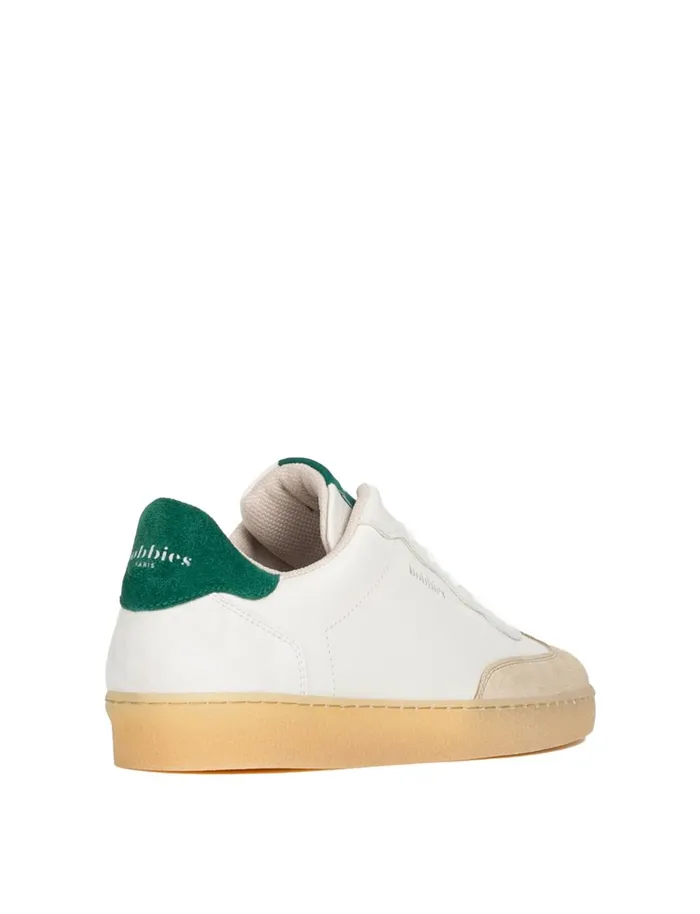 Bahia Off White and Imperial Green Women Bobbies Sneakers