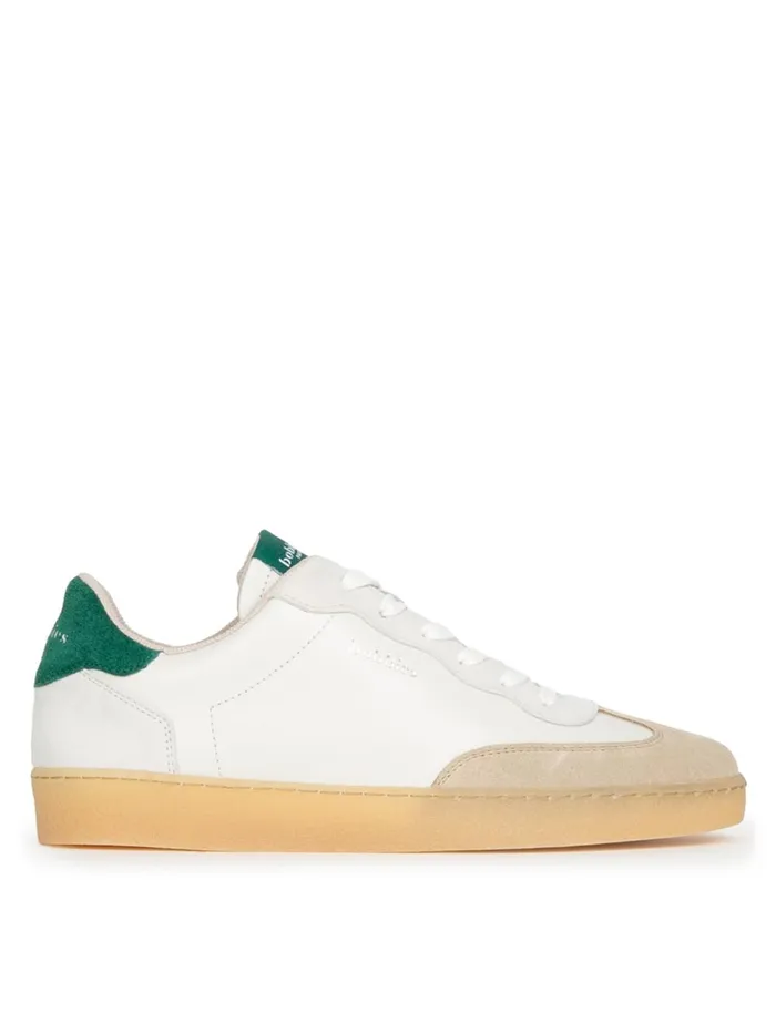 Bahia Off White and Imperial Green Women Bobbies Sneakers