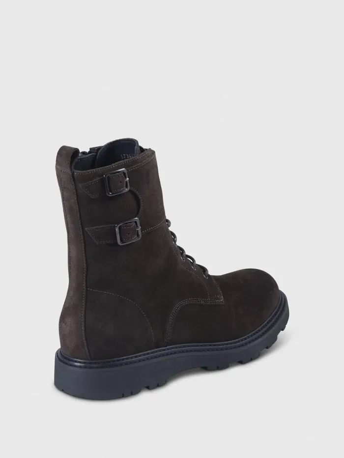 Barton Suede LaceUp Boot Dark Brown Men Paul Stuart Boots