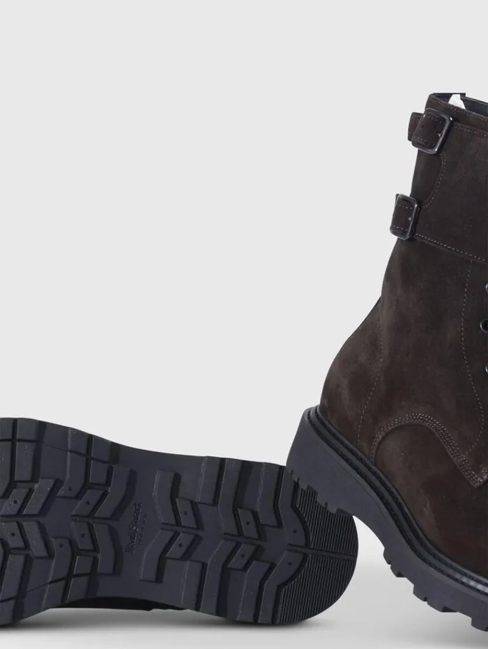 Barton Suede LaceUp Boot Dark Brown Men Paul Stuart Boots