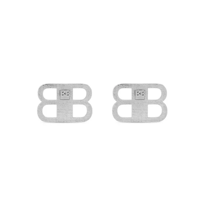 Bb 20 Earrings In Silver Women Balenciaga Jewelry