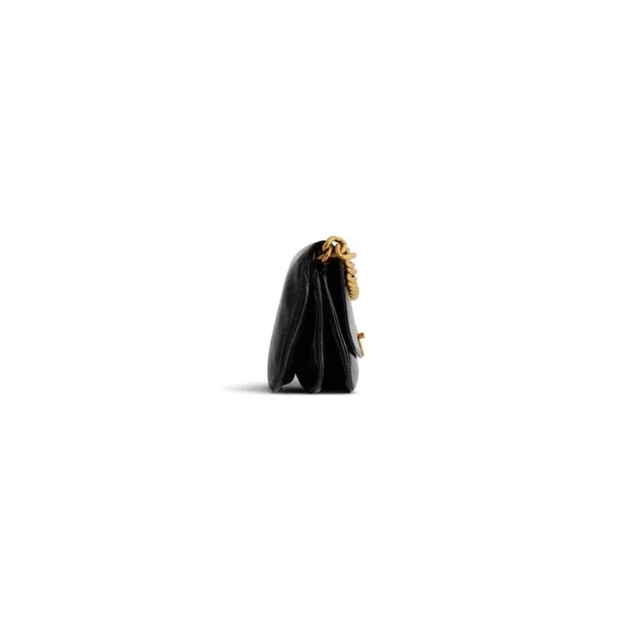 Bb Soft Medium Flap Bag In Black WomenMen Balenciaga Shoulder Bags