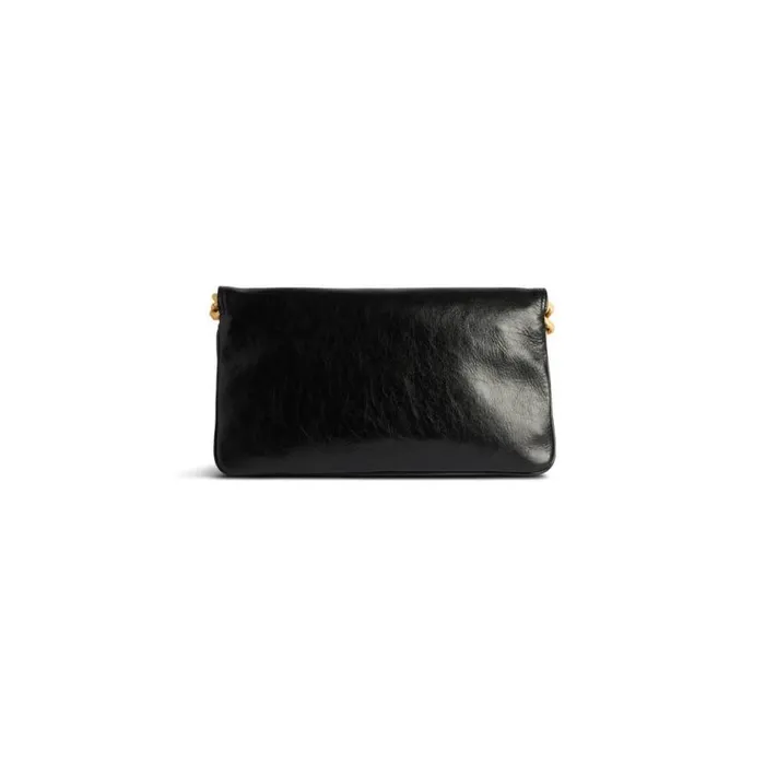 Bb Soft Medium Flap Bag In Black WomenMen Balenciaga Shoulder Bags