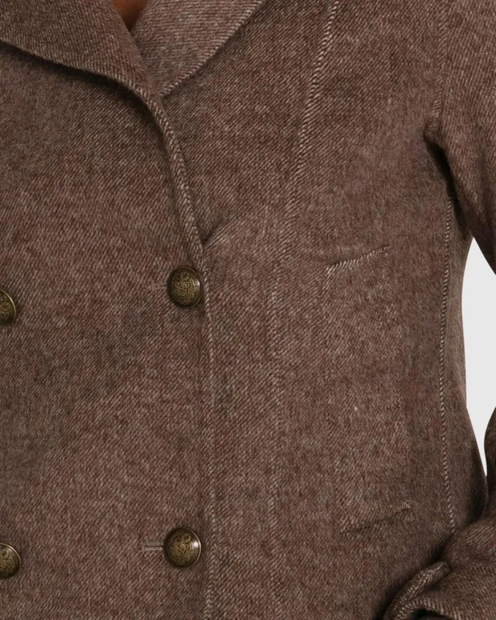 Belle and Bloom Coats and Jackets Women Better Off Military Peacoat 8211 Walnut
