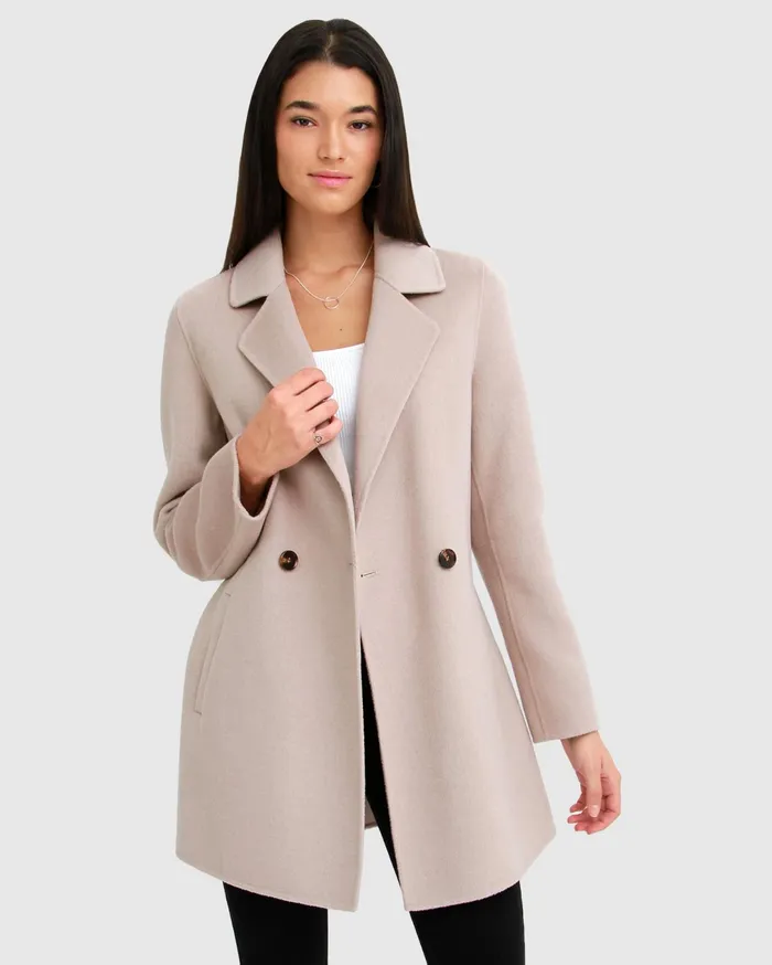 Belle and Bloom Coats Women Electric Feel Drawstring Coat 8211 Sand