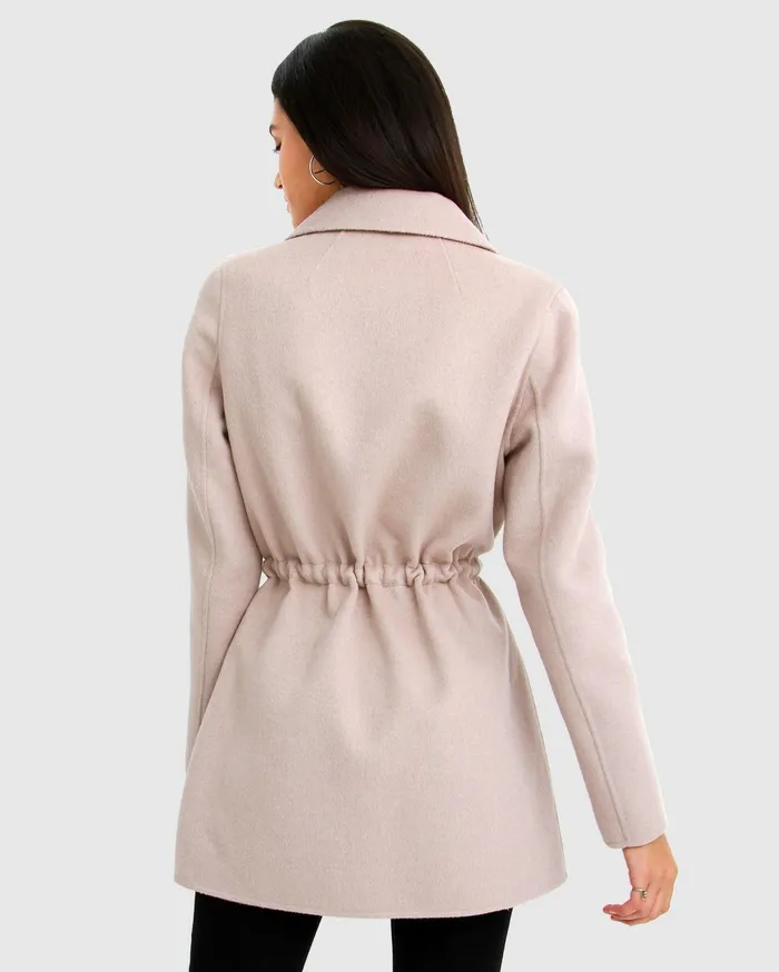 Belle and Bloom Coats Women Electric Feel Drawstring Coat 8211 Sand