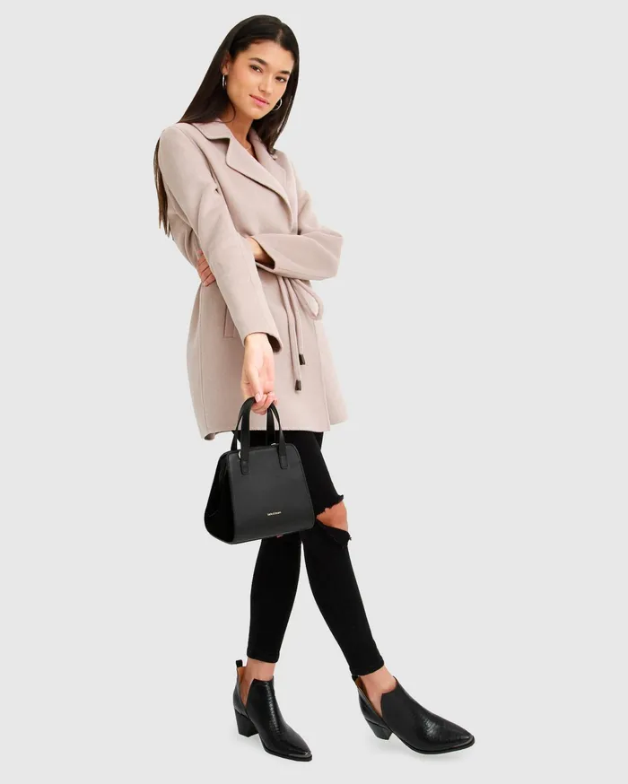 Belle and Bloom Coats Women Electric Feel Drawstring Coat 8211 Sand