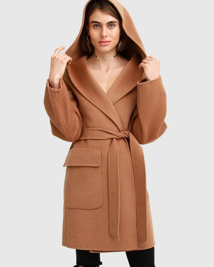 Belle and Bloom Coats Women Sweet Escape Robe Coat 8211 Camel