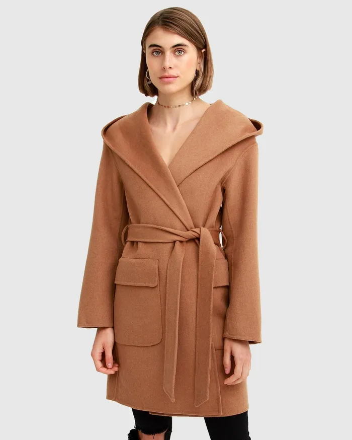 Belle and Bloom Coats Women Sweet Escape Robe Coat 8211 Camel