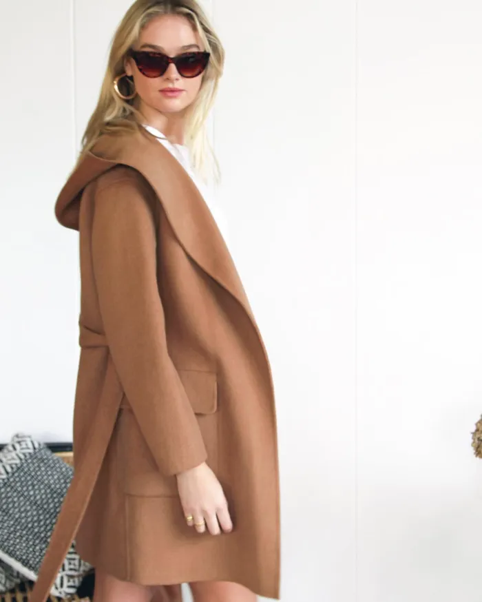 Belle and Bloom Coats Women Sweet Escape Robe Coat 8211 Camel