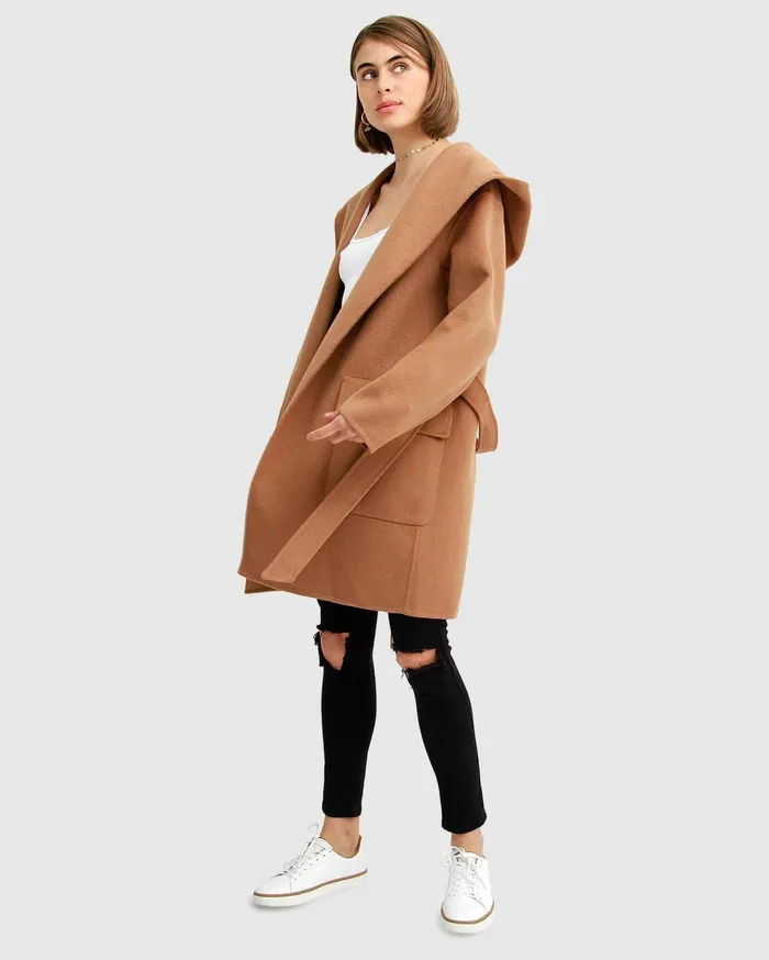 Belle and Bloom Coats Women Sweet Escape Robe Coat 8211 Camel