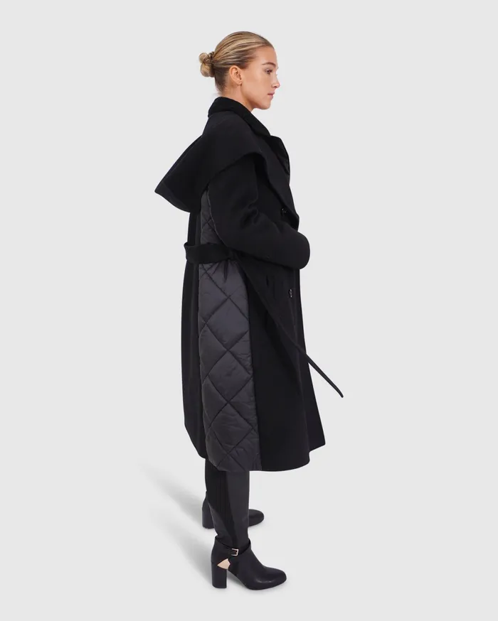 Belle and Bloom Coats Women Walk Me Home Convertible Coat 8211 Black