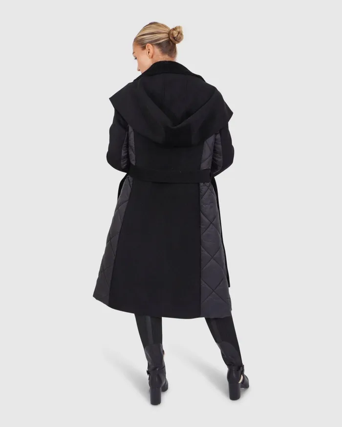 Belle and Bloom Coats Women Walk Me Home Convertible Coat 8211 Black