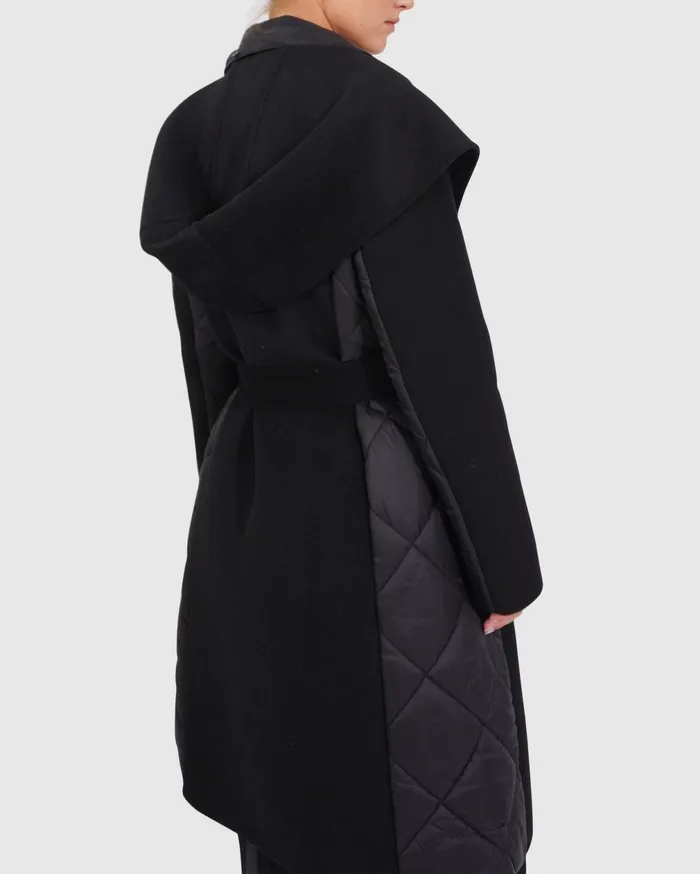 Belle and Bloom Coats Women Walk Me Home Convertible Coat 8211 Black