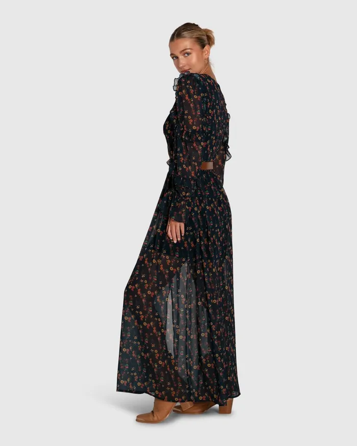 Belle and Bloom Dresses Women Come As You Are Floral Maxi Dress 8211 Navy
