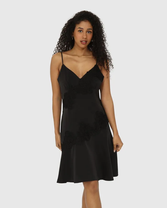 Belle and Bloom Dresses Women Real Love Slip Dress 8211 Black