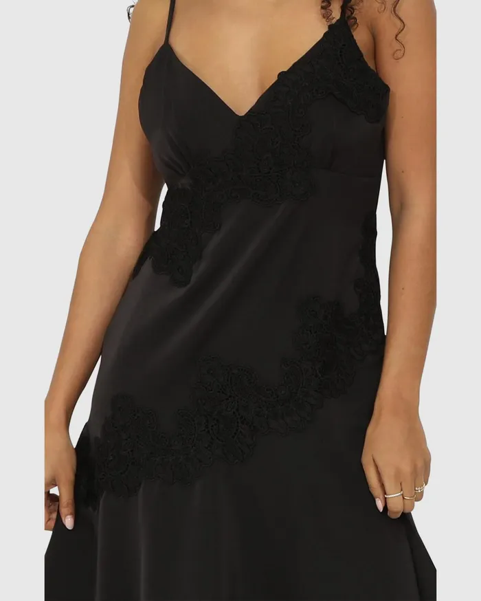 Belle and Bloom Dresses Women Real Love Slip Dress 8211 Black
