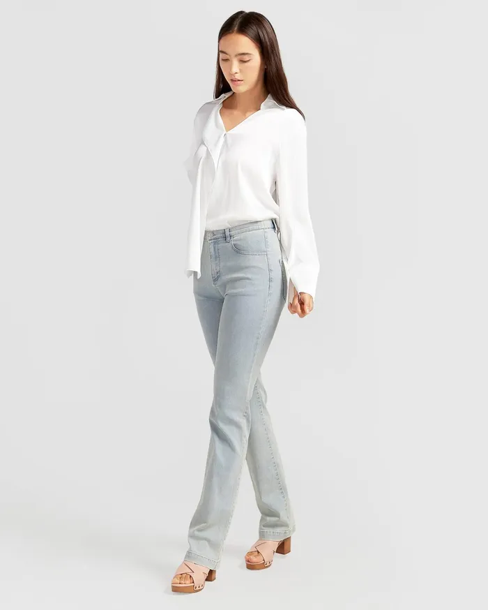 Belle and Bloom Pants and Skirts Women Impossible Highs Bootleg Jean 8211 Stonewash