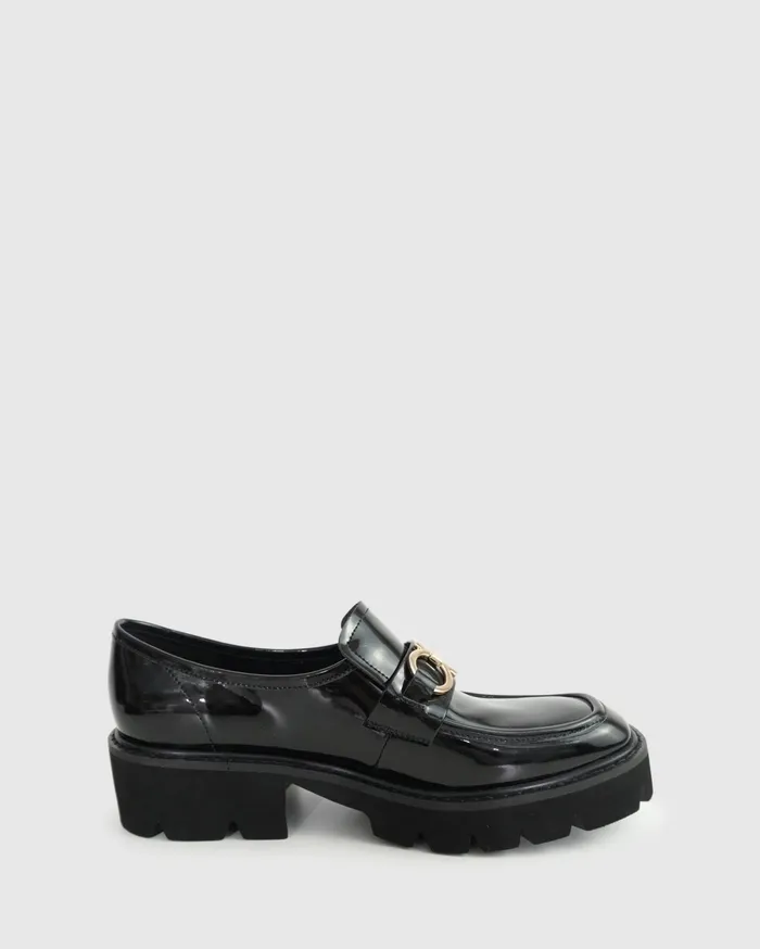 Belle and Bloom Shoes Women Wishing Well Loafer 8211 Black Patent