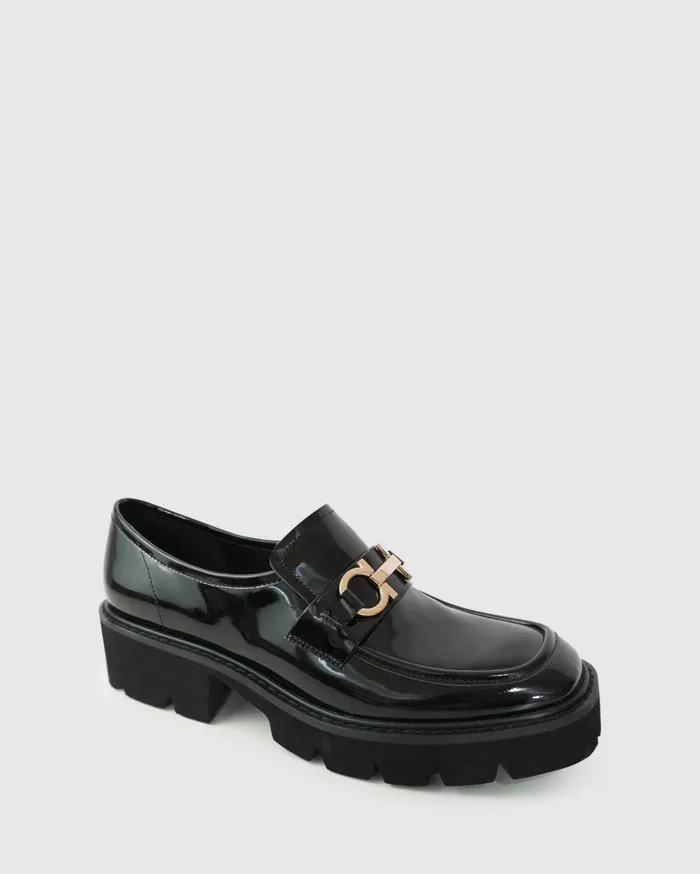 Belle and Bloom Shoes Women Wishing Well Loafer 8211 Black Patent