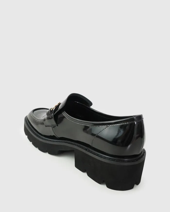 Belle and Bloom Shoes Women Wishing Well Loafer 8211 Black Patent