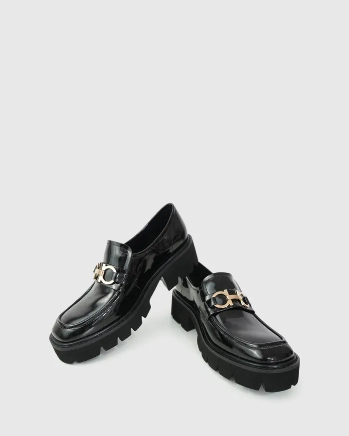 Belle and Bloom Shoes Women Wishing Well Loafer 8211 Black Patent