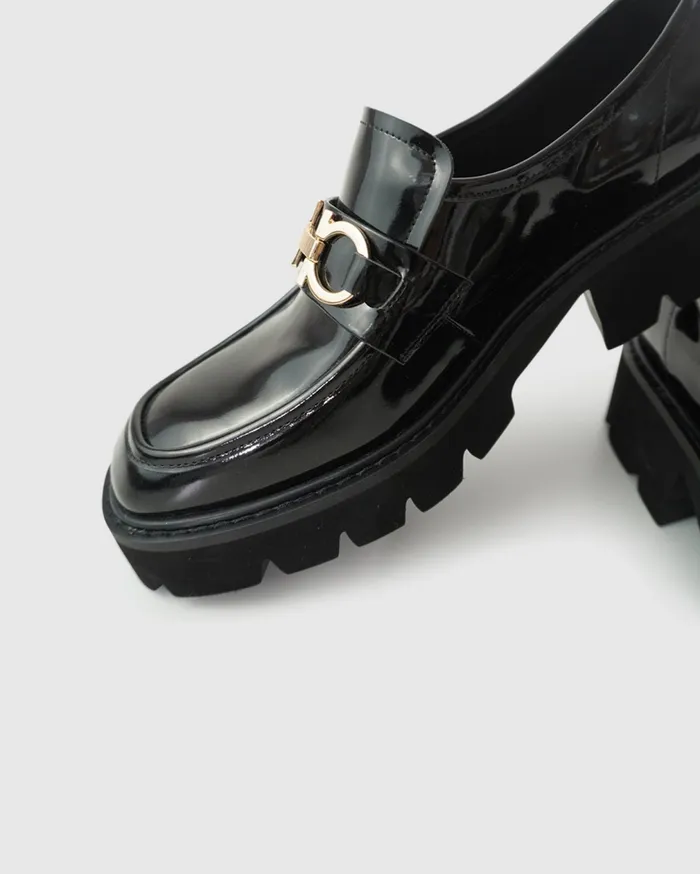 Belle and Bloom Shoes Women Wishing Well Loafer 8211 Black Patent