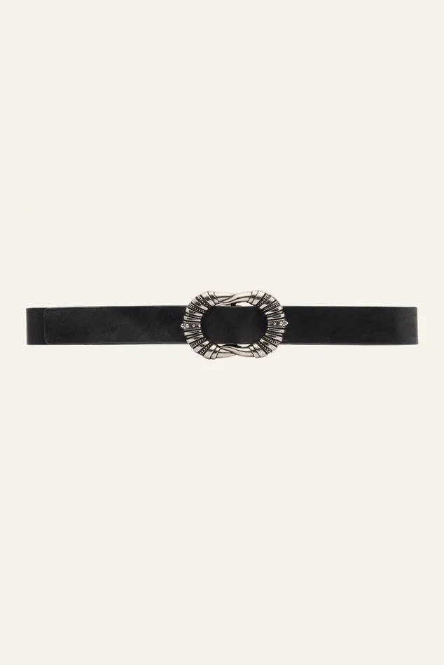 Belt With Silver Buckle Bali Black Women Baandsh Belts