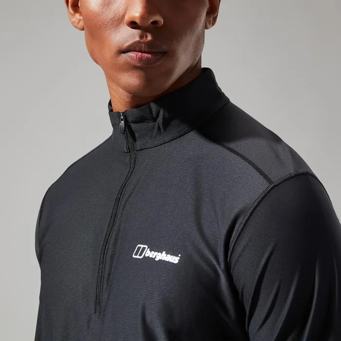 Berghaus Technical Baselayers 247 Tech Tee Long Sleeve Half Zip 8211 Black 8211 Men