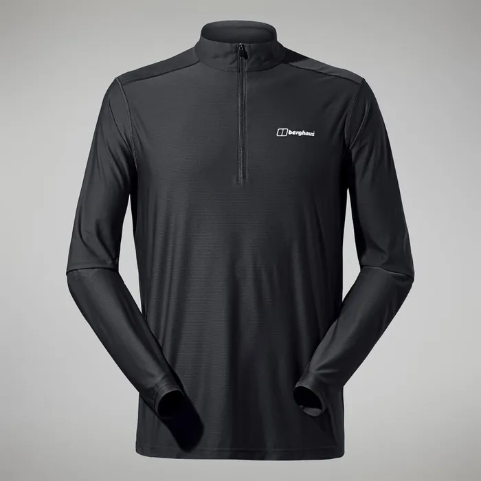 Berghaus Technical Baselayers 247 Tech Tee Long Sleeve Half Zip 8211 Black 8211 Men