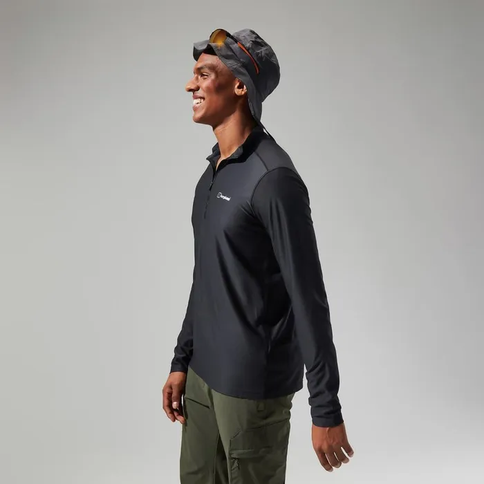 Berghaus Technical Baselayers 247 Tech Tee Long Sleeve Half Zip 8211 Black 8211 Men