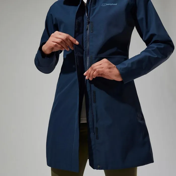 Berghaus Waterproof Omeara Long Waterproof Jacket 8211 Blue 8211 Women