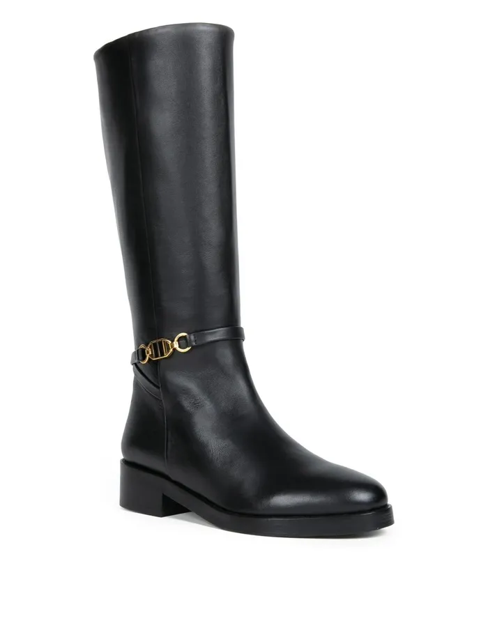 Bianca Passion Black Women Bobbies Knee High Boots