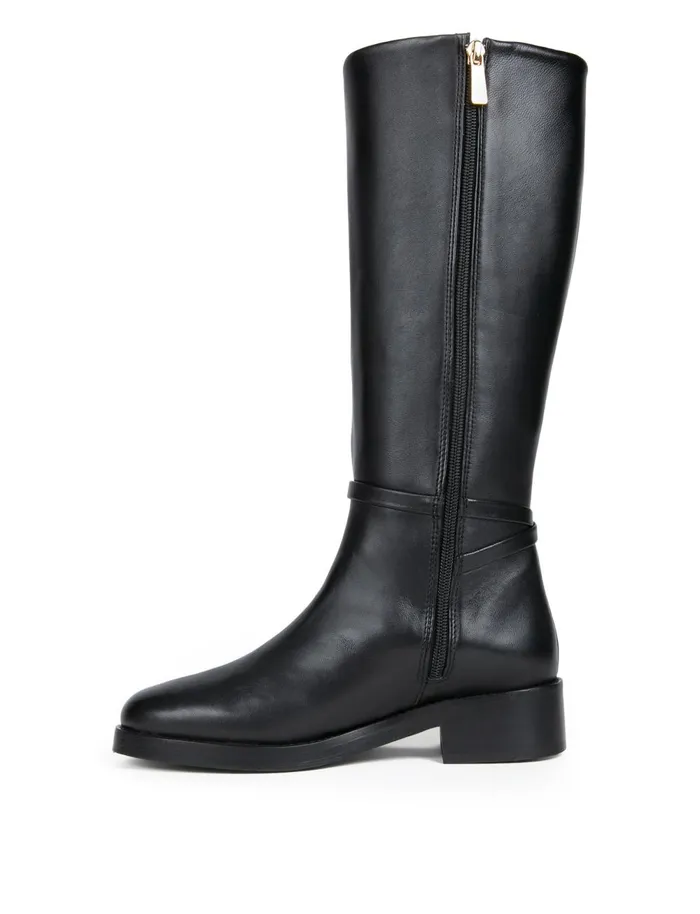 Bianca Passion Black Women Bobbies Knee High Boots