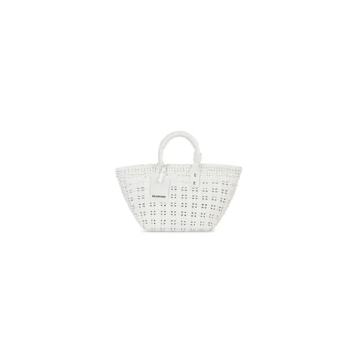 Bistro Xs Basket With Strap In White Women Balenciaga Tote Bags