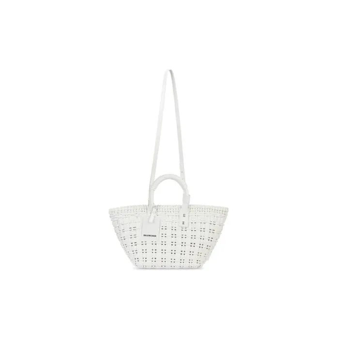 Bistro Xs Basket With Strap In White Women Balenciaga Tote Bags