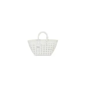 Bistro Xs Basket With Strap In White Women Balenciaga Tote Bags