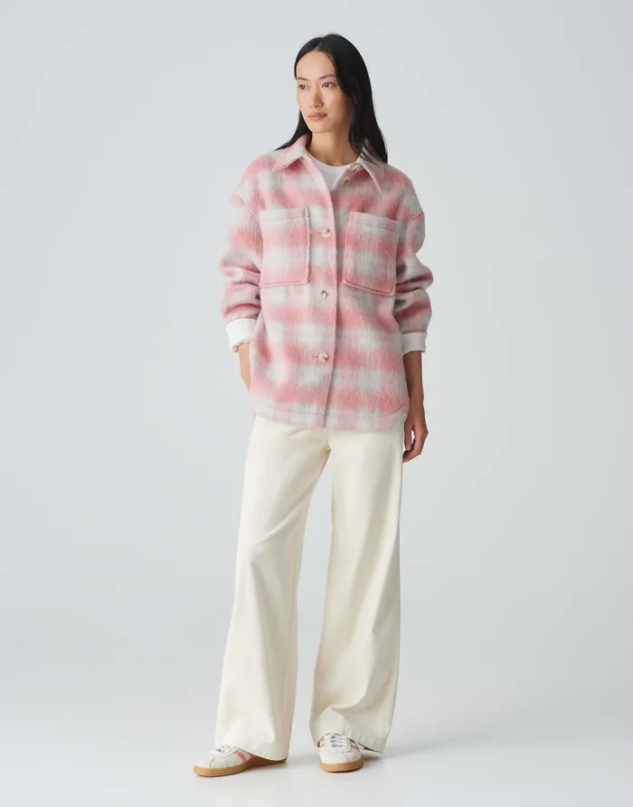 Blazer Westen Damen Overshirt JELMA Oversize mit flauschiger Textur OPUS