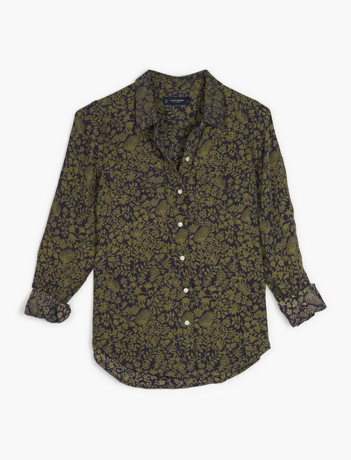 Blouses Classic Utility Shirt Navy Multi 8211 Lucky Brand Women