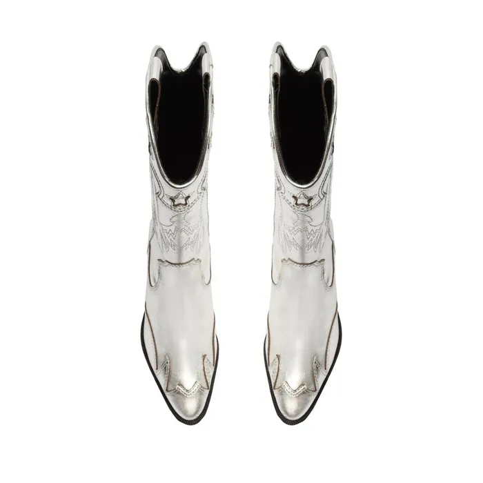 Booties Women Schutz Shoes Cicera Metallic Nappa Leather Bootie Silver Booties Women Schutz Shoes Cicera Metallic Nappa Leather Bootie Silver